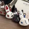 Dark Rabbit Keychain Gothic Style Bunny Keyring Backpack Pendant Charms Cartoon Hanging Keyring Birthday Party Gift