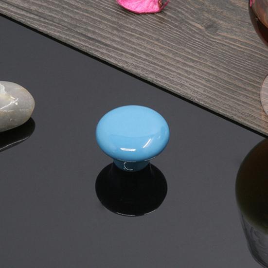 Красочные керамические ручки шкафа 32 мм, круглые антикоррозийные аксессуары, гладкие ручки ящика для шкафа