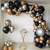 Black Gold And Silver Latex Balloon Birthday Party Balloon Chain Set Room Decoration