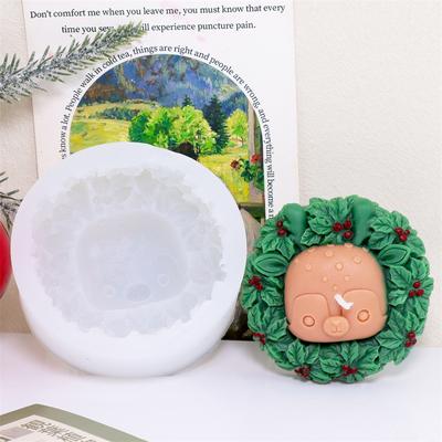 Круглая силиконовая форма Санта-Пингвин DIY Звезда Снеговик Дизайн Свечи Гипс Мыло Рождественский Декор для Торта Ручная Работа Подарок