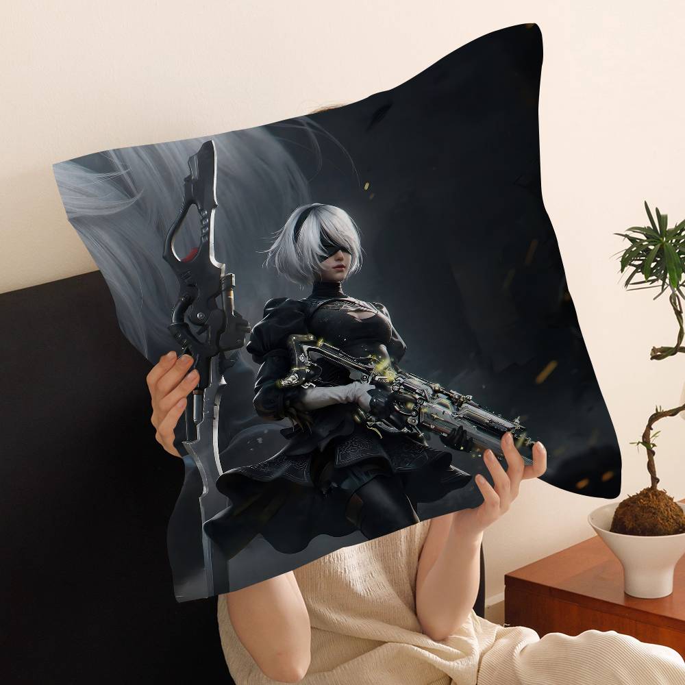 Game Nier Automata Cushion Cover Pillowcase Upholstery Sofa Throw Pillow Home Decor Pillowcas