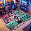 Retro Car & Rock Bar Themed Rug, non-slip rug, suitable for living room, bedroom, game room, computer room and home décor.