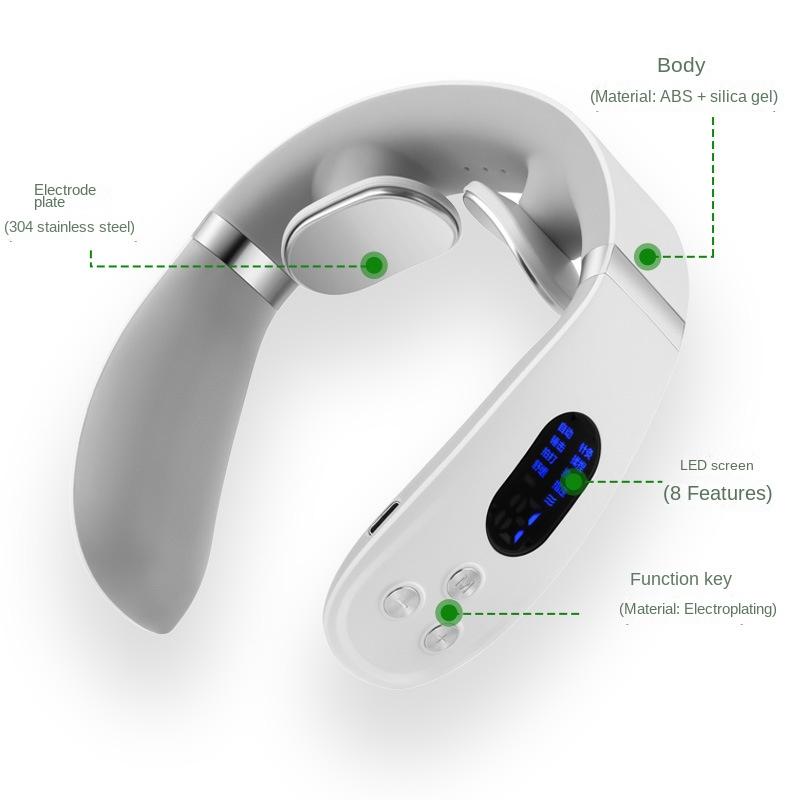 Массажер для шеи, защита для плеч и шеи, USB-массажер, многофункциональный импульсный физиотерапевтический инструмент, массажер для шейного отдела позвоночника