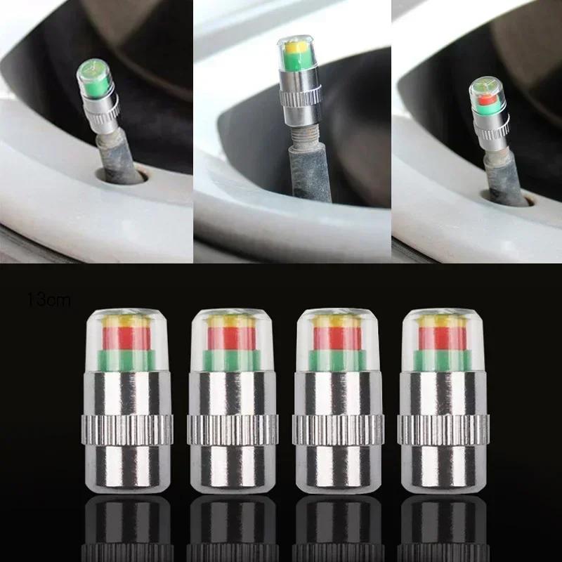 4/8PCS Tyre Pressure Monitoring Alarm Car Motorbike Wheel Valve Cap Tyres Pressure Indicator External Valve Detection Tool