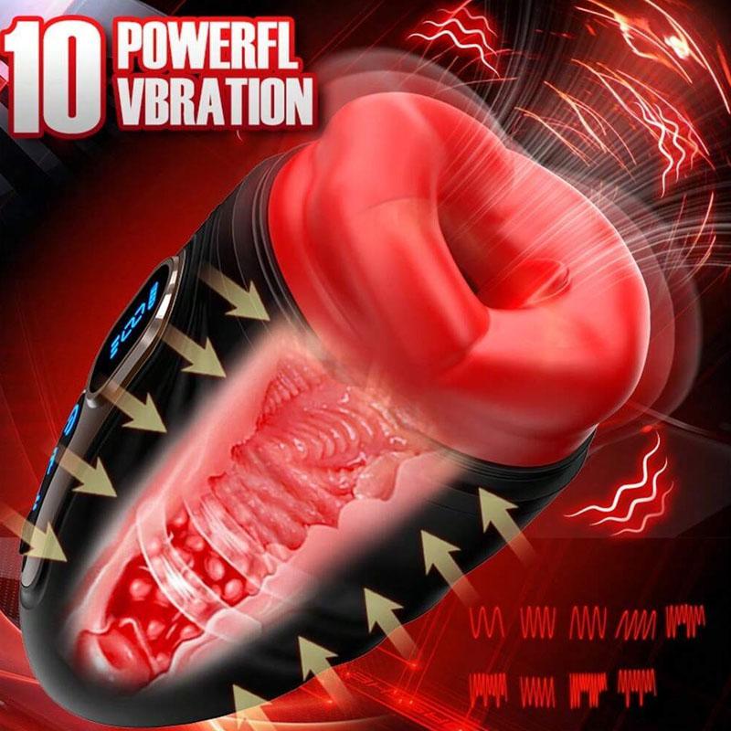 Мужской мастурбатор, автоматическая вибрационная машина для глубокого всасывания, силиконовая секс-игрушка для мужчин, вибратор для орального всасывания, игрушки для взрослых