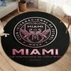 Inter Miami CF Round Area Rug,Carpet Rug for Living Room Bedroom Sofa Playroom Decor,Non-slip Floor Mat