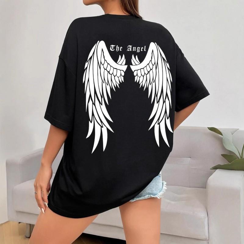 Unisex Loose Fit Cotton Graphic Tee Streetwear Gothic Anime Print Short Sleeve T-Shirt Teens