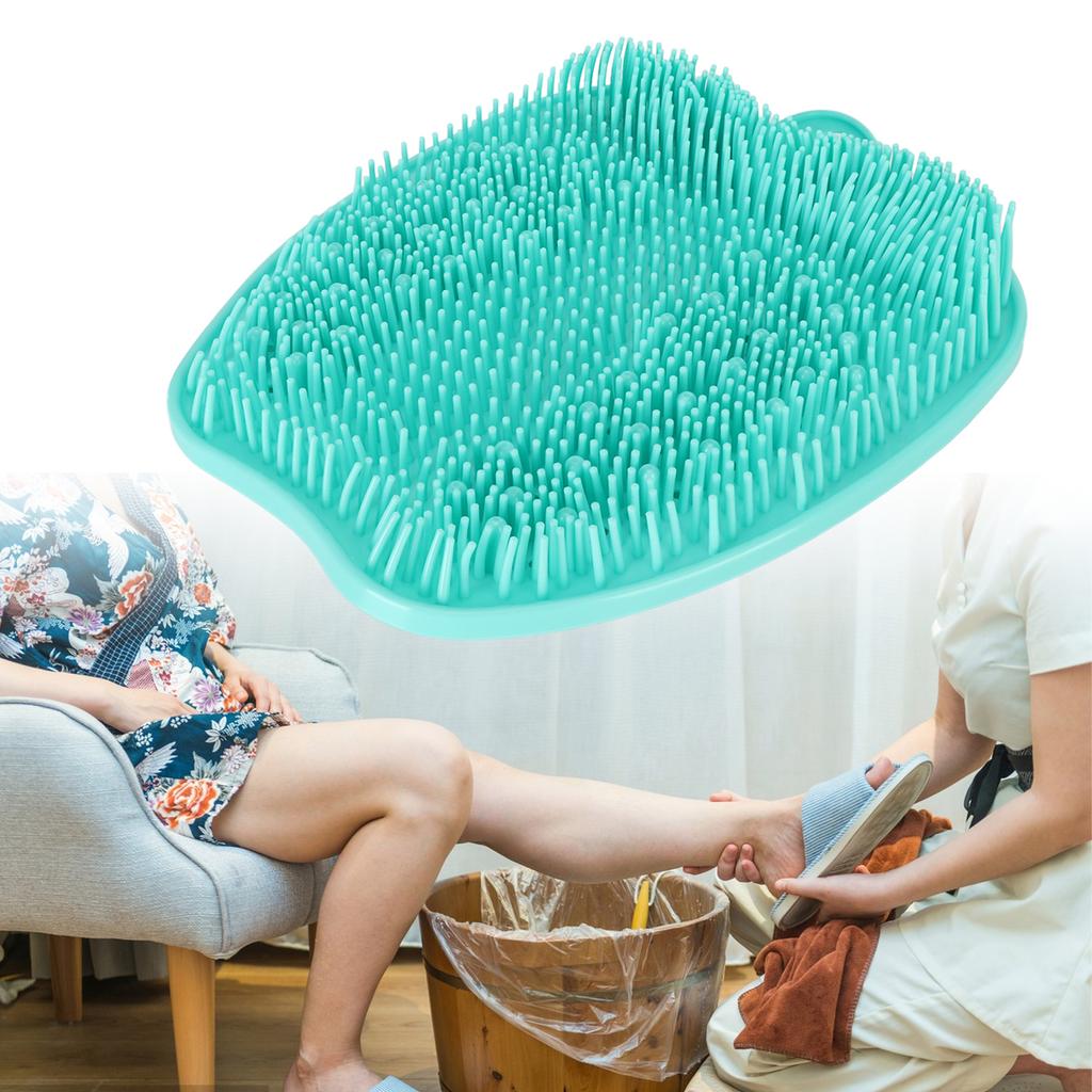 Shower Foot Scrubber Soft Silicone Anti Slip Suction Cup Odour Removal Foot Washer for Bathing Bathroom Massage
