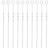 10pcs Stainless Steel Barbecue Skewers Needles Barbecue Grill Flat Sign Needle Skewers