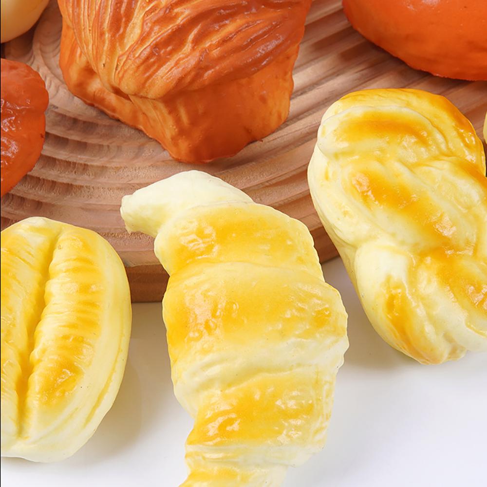 Soft Croissant Bread Squeeze Toy Office To Tension Simulation Super Soft Food Croissant Daily Ornaments Gift Toys