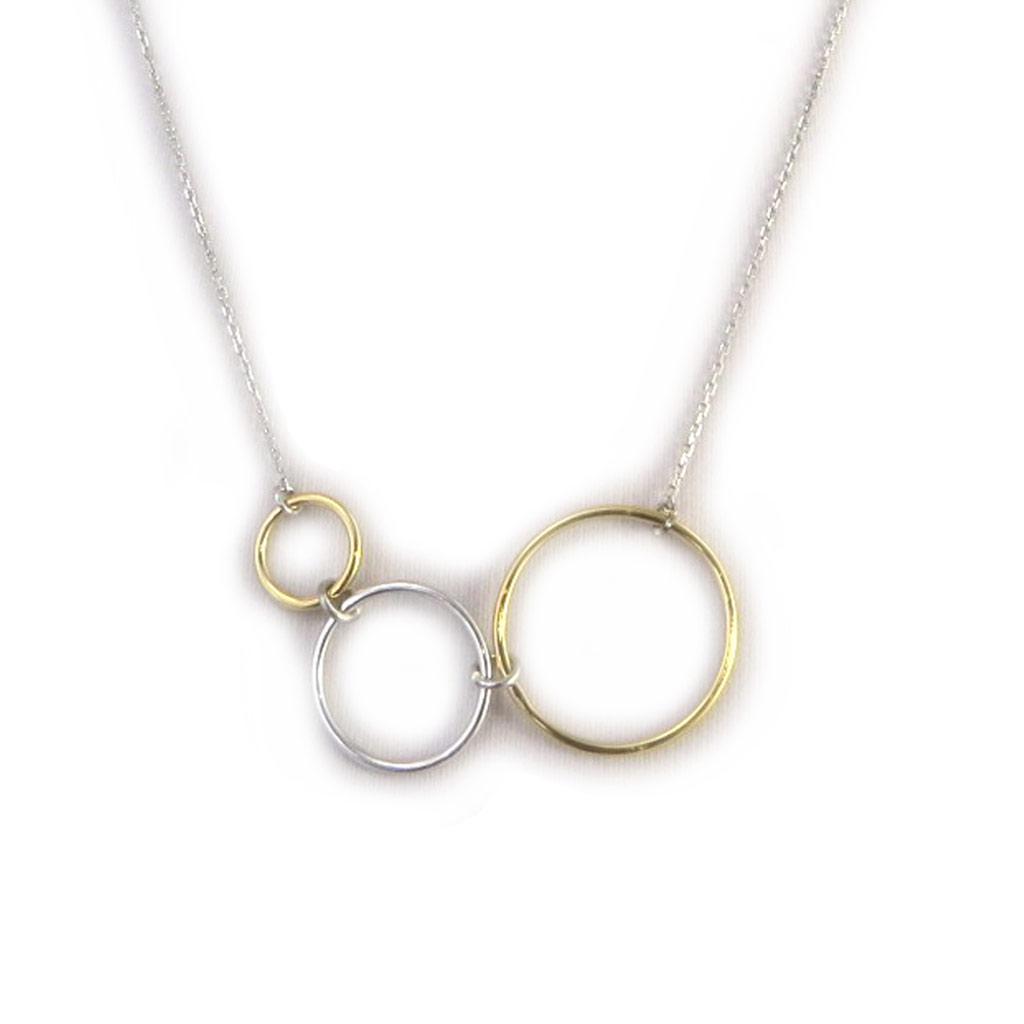 Les Trésors De Lily [N2882] - Silver Necklace 'Zen' Silver Gilded (rhodium) - 45x20 Mm