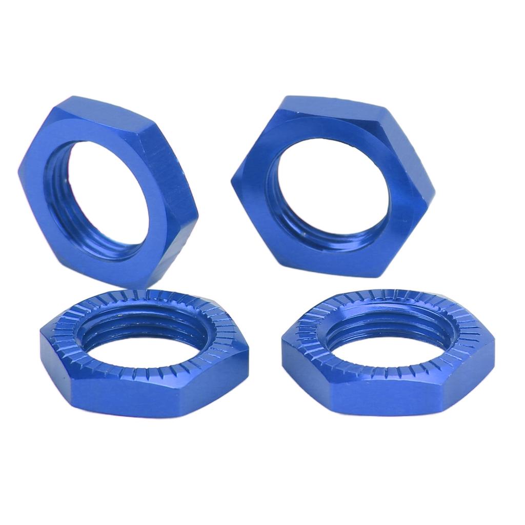 4PCS 17mm Aluminum Alloy Wheel Hex Hub Nut for 18 RC Model Car Upgraded AccessoryBlue