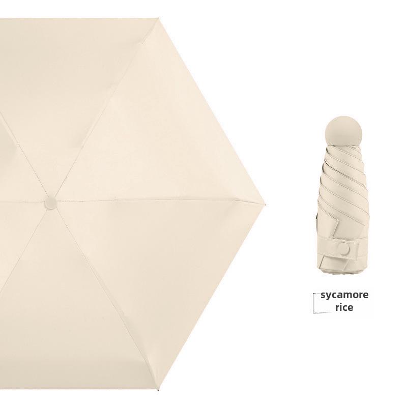 Компактный женский зонт с золотым тиснением: Защита от ультрафиолета, портативный складной, для солнца и дождя