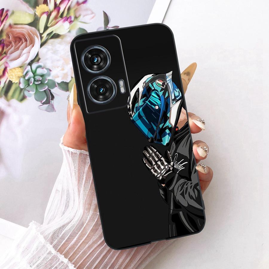 Чехол для Motorola Edge 50 Fusion XT2429-1 Мягкий ТПУ Цветок Защитные Чехлы для Телефона Для Motorola G96 motog96 5G Fundas Чехол Coque
