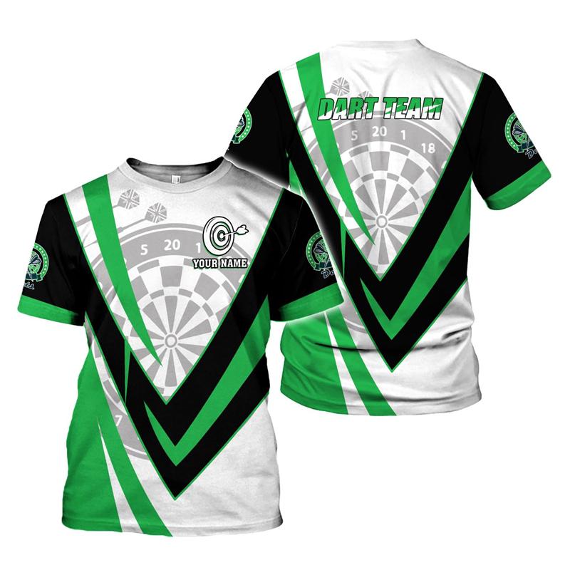 Персонализированная 3D-печатная футболка с изображением дартсмена, футболка для фанатов дартса, летние свободные топы с коротким рукавом, одежда