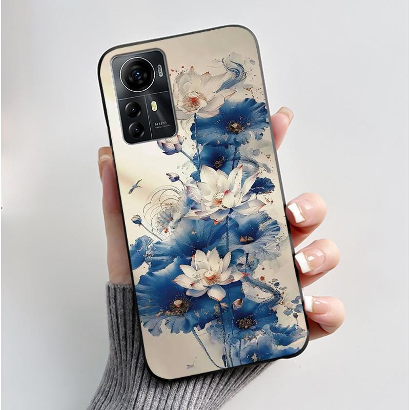 Чехол для ZTE Blade A72s A7050/V41 Умный чехол Роскошный Дракон Милый Крутой Мальчики Девочки Черный Матовый Мягкий ТПУ Силиконовый Чехол Задняя Крышка