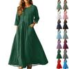 Women's Retro Ethnic Style Ribbon Embroidered Sleeveless Linen V-neck Maxi Dress