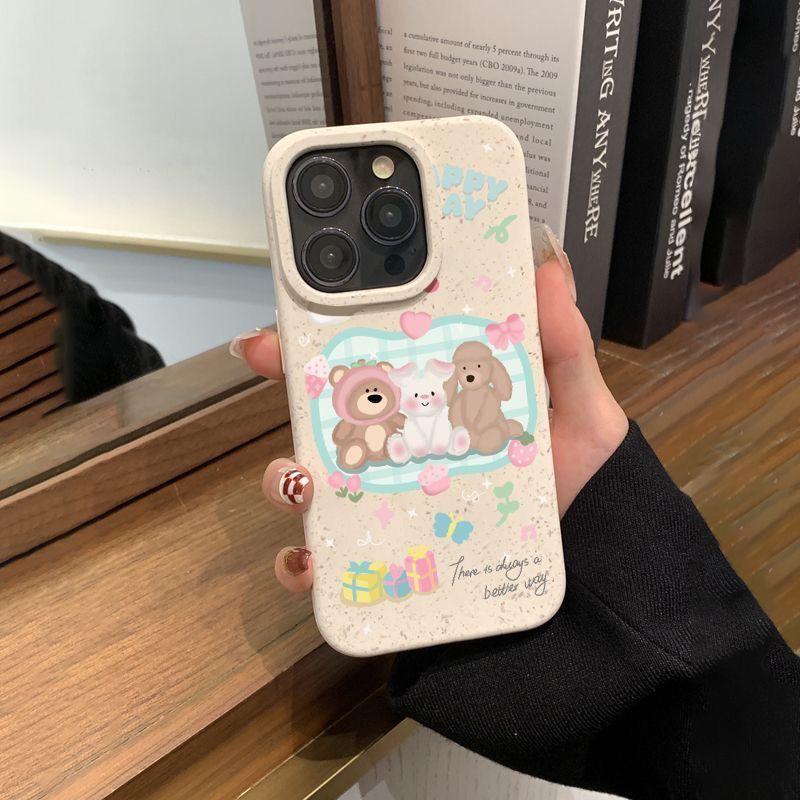 Apple 15Pro, 14, 12, 13, XS, and 11 Anti-Fall Soft Shell for Mobile Phones - Small Animals Design