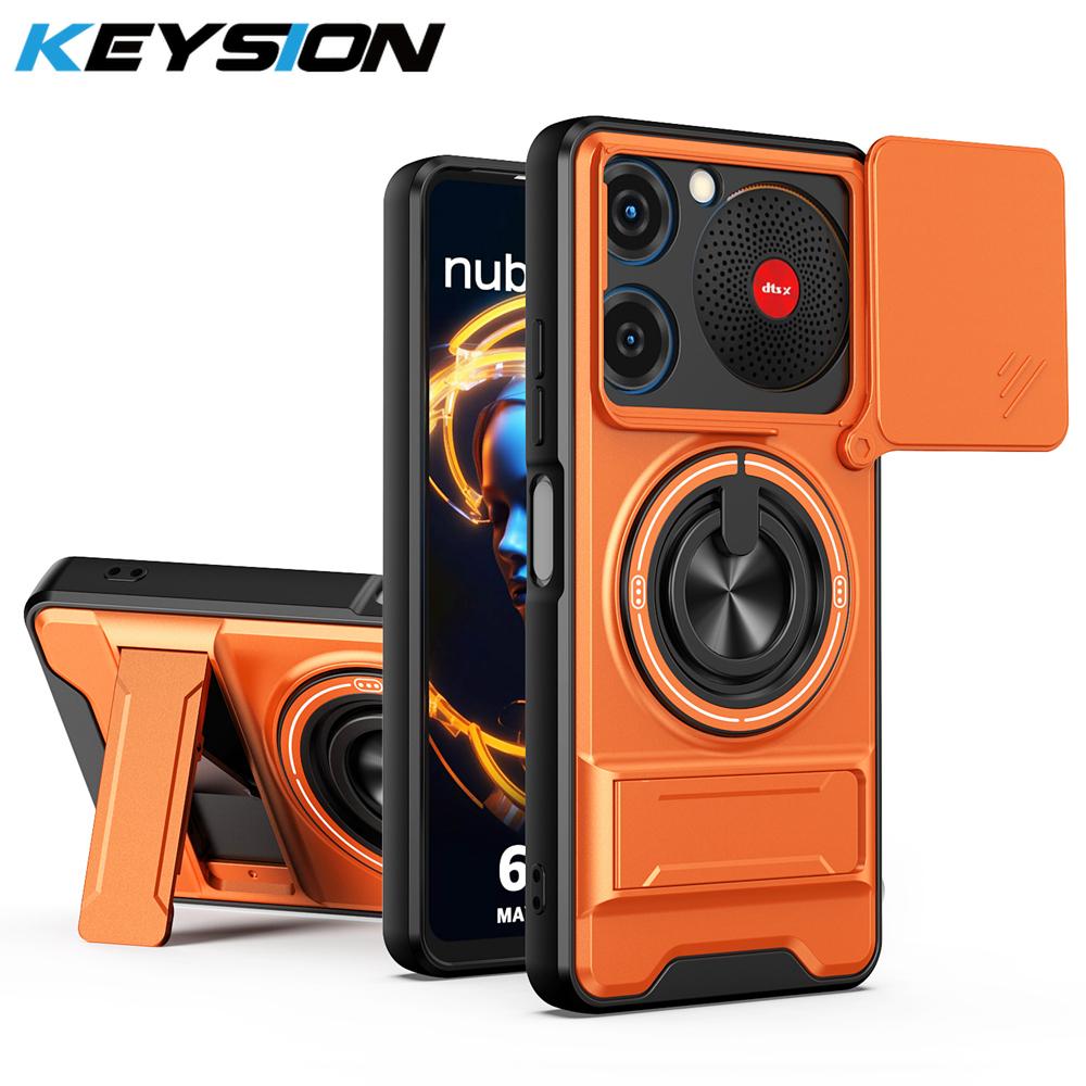 KEYSION Магнитный чехол для телефона для ZTE nubia Music Защита камеры-слайдера Вертикальная подставка Ударопрочная задняя крышка для Nubia Music