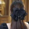 Элегантная кисточка черная трехслойный бант заколка для волос для женщин милая повязка на голову аксессуары для волос