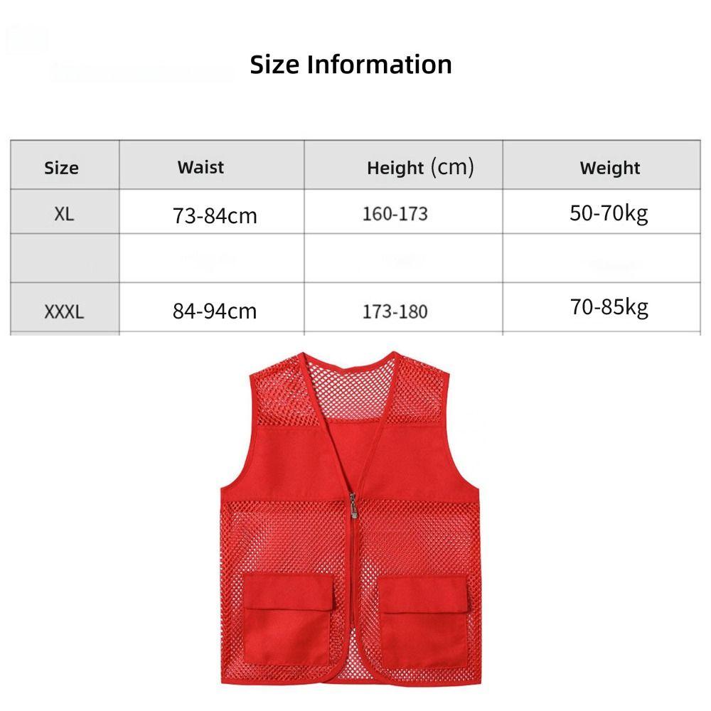 Mesh Safety Vest Sleeveless Style See-through Vest Men Women V-neck Vest  Summer Season