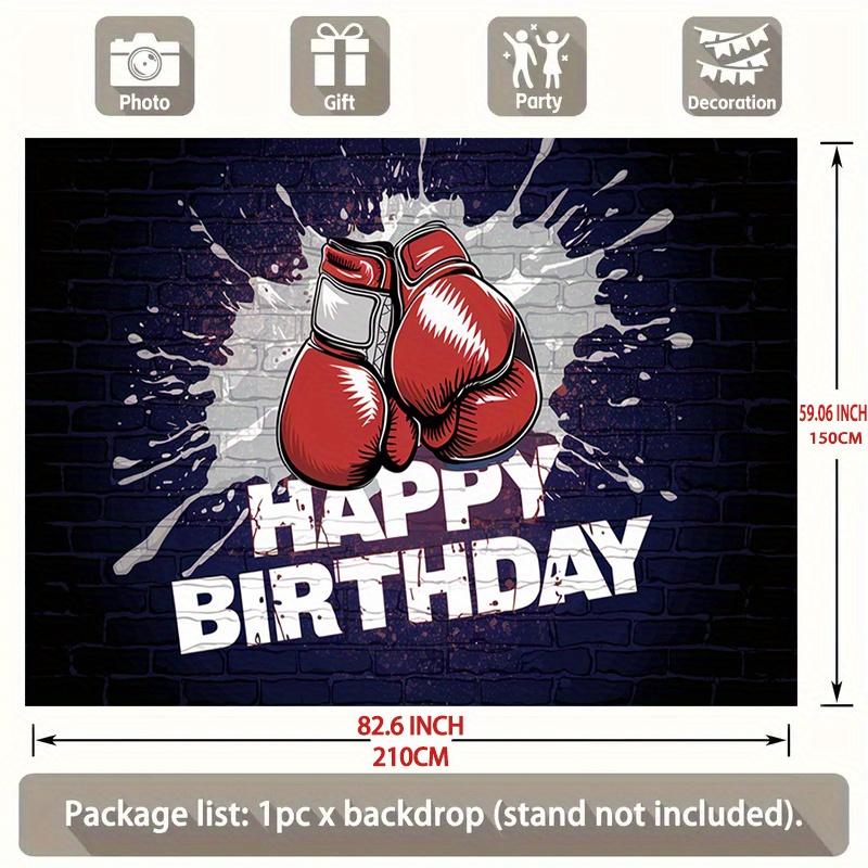Birthday Party Backdrop Red Polyester Banner 229.87 x 179.83 cm Photo Booth Decoration