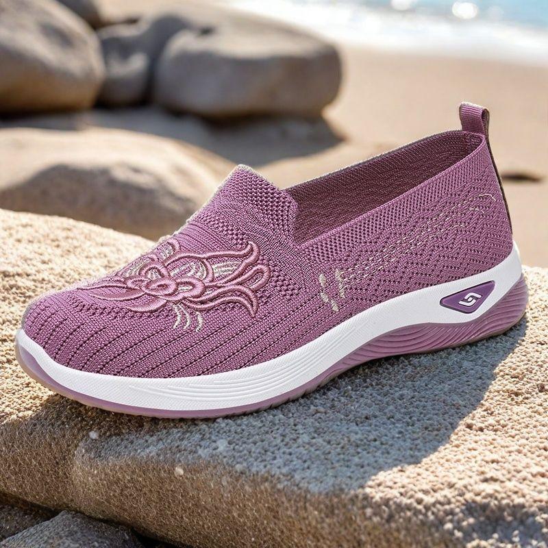 Летняя новая женская обувь из ткани, дышащая, удобная, плоская, модная и универсальная обувь