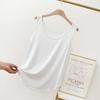 Майки из модала с круглым вырезом от XL до 6XL, летняя женская майка, тонкая свободная футболка без рукавов, однотонная футболка, большой размер