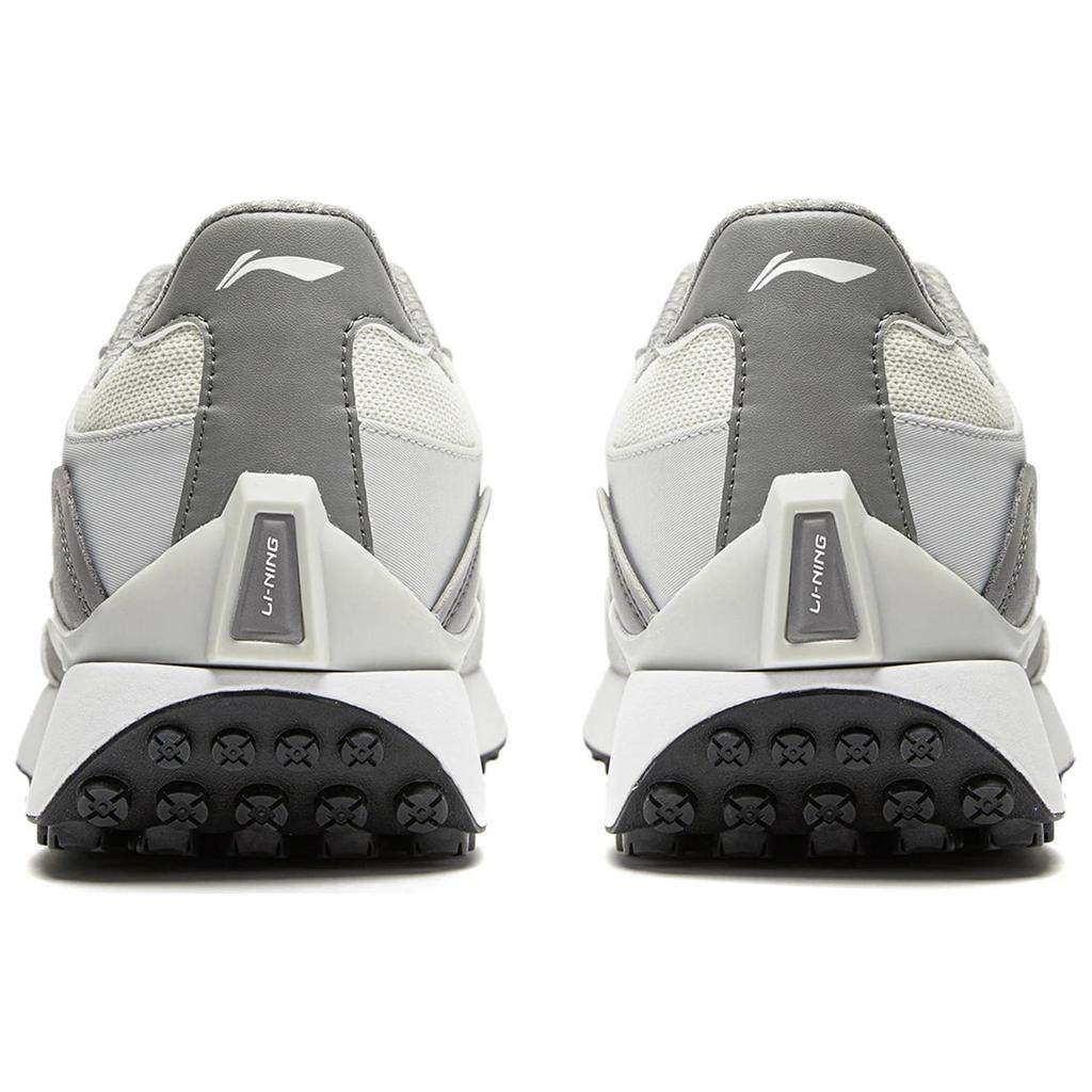 Li-Ning 70S Heritage Comfortable Classic Shock Absorption Non-Slip Low-Top Casual Shoes Men Sneaker White Gray AGCU177-3