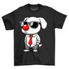 Office Dog Face Red Nose Novelty Funny T-Shirt Adults and Kids Comedy Tee Shirt