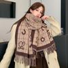 65 * 200cm Autumn And Winter New Women'S Solid Color Versatile Simple Tassel Imitation Cashmere Double-Sided Scarf Warm Scarf Atmosphere Shawl
