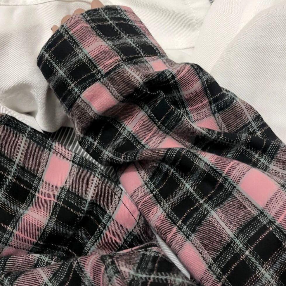 Весенне-осенняя женская рубашка с воротником поло, свободная повседневная клетчатая блуза, большой кардиган, женская блузка в корейском стиле