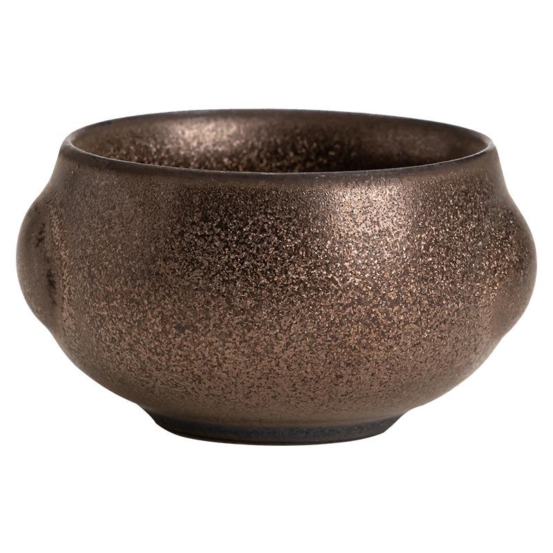 Японская позолоченная чайная чашка керамическая китайская посуда для кунг-фу набор маленькая чашка мастера ретро керамическая кружка бытовая посуда для напитков чайная церемония