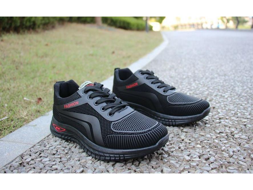 Men's Waterproof Black Leather Sneakers - Thick-Soled, Non-Slip, Soft Sole, Wear-Resistant, Versatile Casual Running Shoes