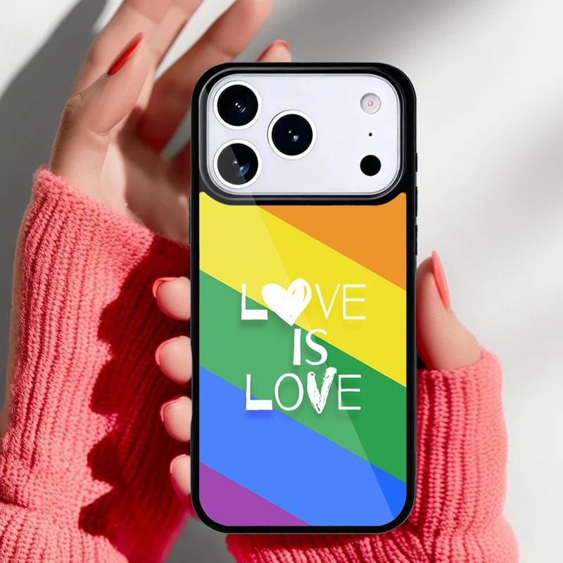Gay Lesbian LGBT Rainbow Pride Phone Case for iPhone 17 16 15 14 13 Pro Max Back Cover for 12 11 Pro Coque