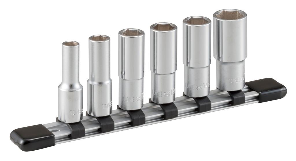 TONE Deep Socket Set with HSL306 Drive Angle Contents 6 Items (Hexagonal, Holder) 9.5mm (3/8")