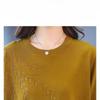 Middle Aged and Elderly Mothers' Women's Knitted Sweater Loose Slimming Round Neck Sweater Base Sweater