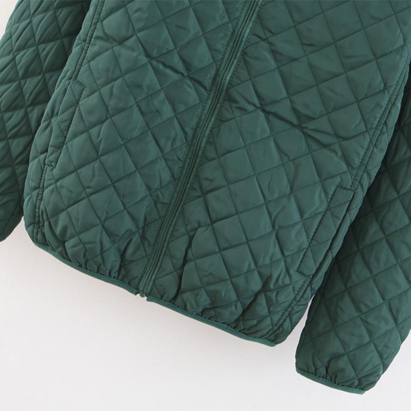 Women's Hooded Coat Casual Slim Check Lamb Fleece Top Thick Warm Plus-size Jacket