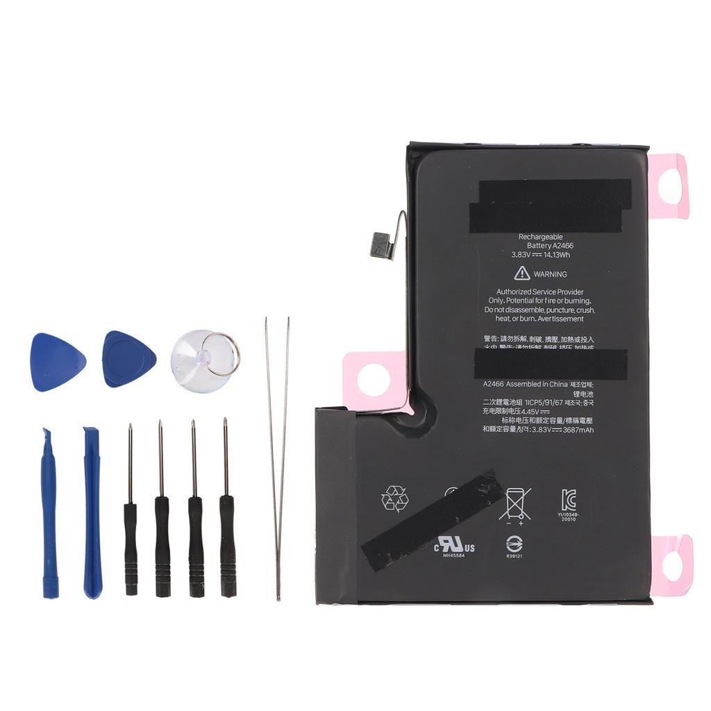 Аккумулятор для iPhone 12 Pro Max 14.13Wh 3687mAh Высокоемкостный аккумулятор для замены A2410 A2411