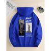 Men's Fashion Hoodie, Casual Daily Drawstring Hooded Sweatshirt Street View Print, Front Kangaroo Pocket, Men's Jacket