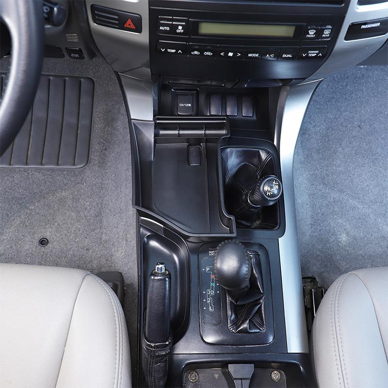 Для Toyota Prado 120 FJ120 2003-2009 ABS Черный Автомобильный Центральный Органайзер для Хранения левая сторона Ящик для Хранения Многофункциональный Ящик для Хранения Аксессуары