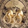 11cm Originality Pattern Drawer Handle Chinese Antique Furniture Brass Handle For Home