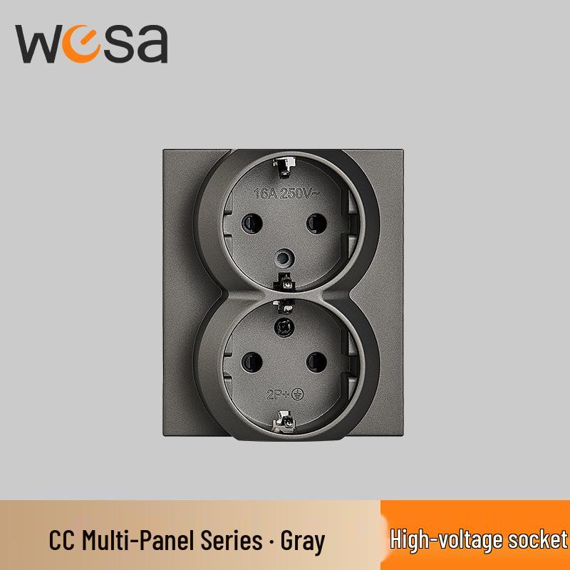 CC Series Flame Retardant Multi-Gang European Wall Socket