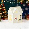 Christmas Desktop Decorations - Vintage Christmas Village House, Handmade Christmas House, Christmas Town