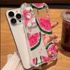 Прозрачный чехол для телефона с милым рисунком арбуза для iPhone 17 17PRO 16PLUS 16 13 11 14 15 Pro Max XS XR X 14 Plus 17Air 16E