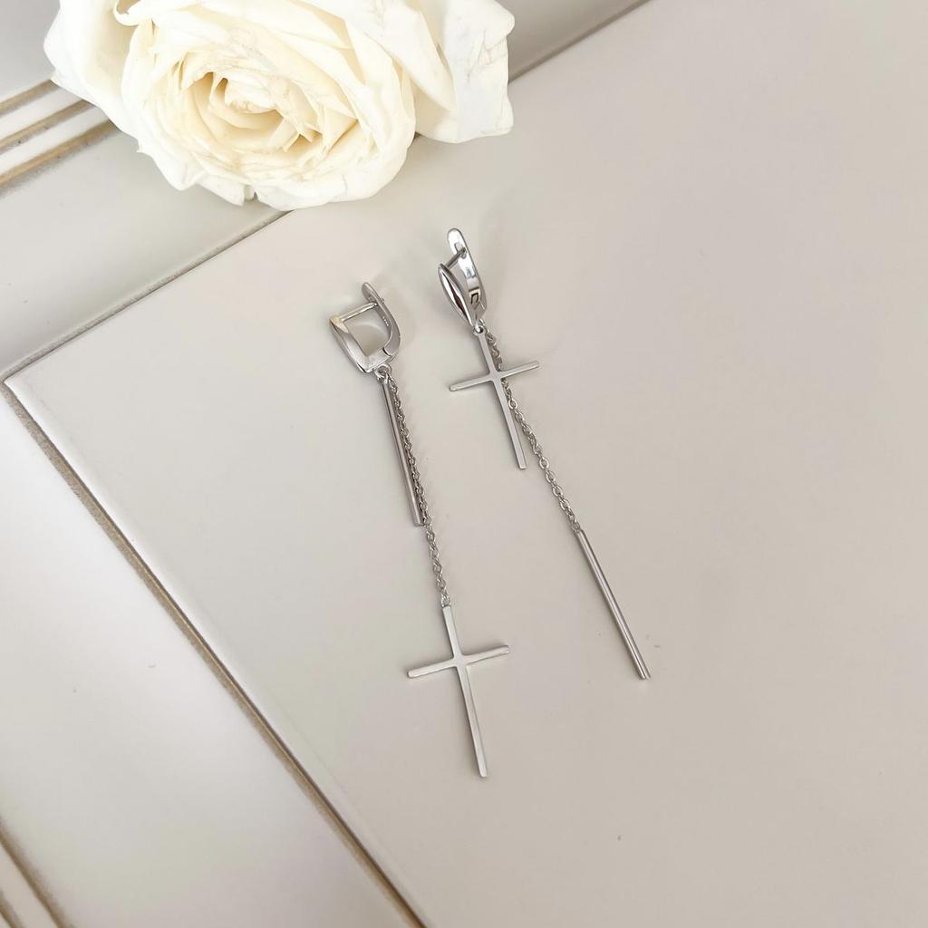 Серебряные серьги без камней (2143840)