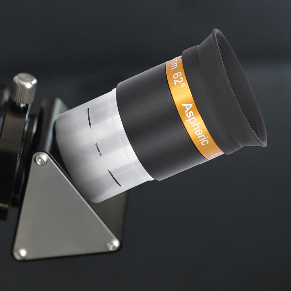 Полностью просветленный асферический окуляр Высокое разрешение Широкоугольный 62-градусный объектив для 1,25-дюймового астрономического телескопа