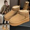 Winter Platform Cotton Shoes Bread Shoes Snow Boots Women's New Outer Wear Non-slip Warm Velvet Short Women's Shoes