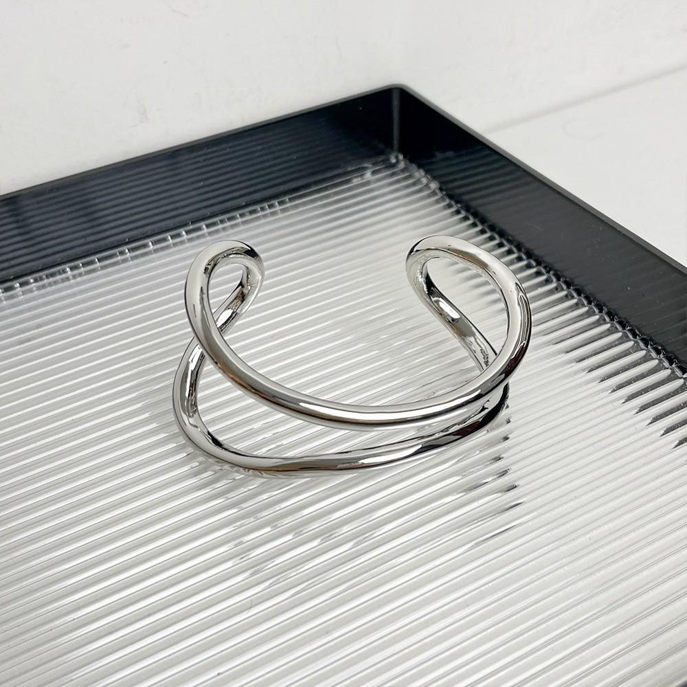 Цинк Цинковый сплав Металлические браслеты-манжеты Двухслойный Преувеличенный браслет Широкий Неровный Открытый браслет Девушки