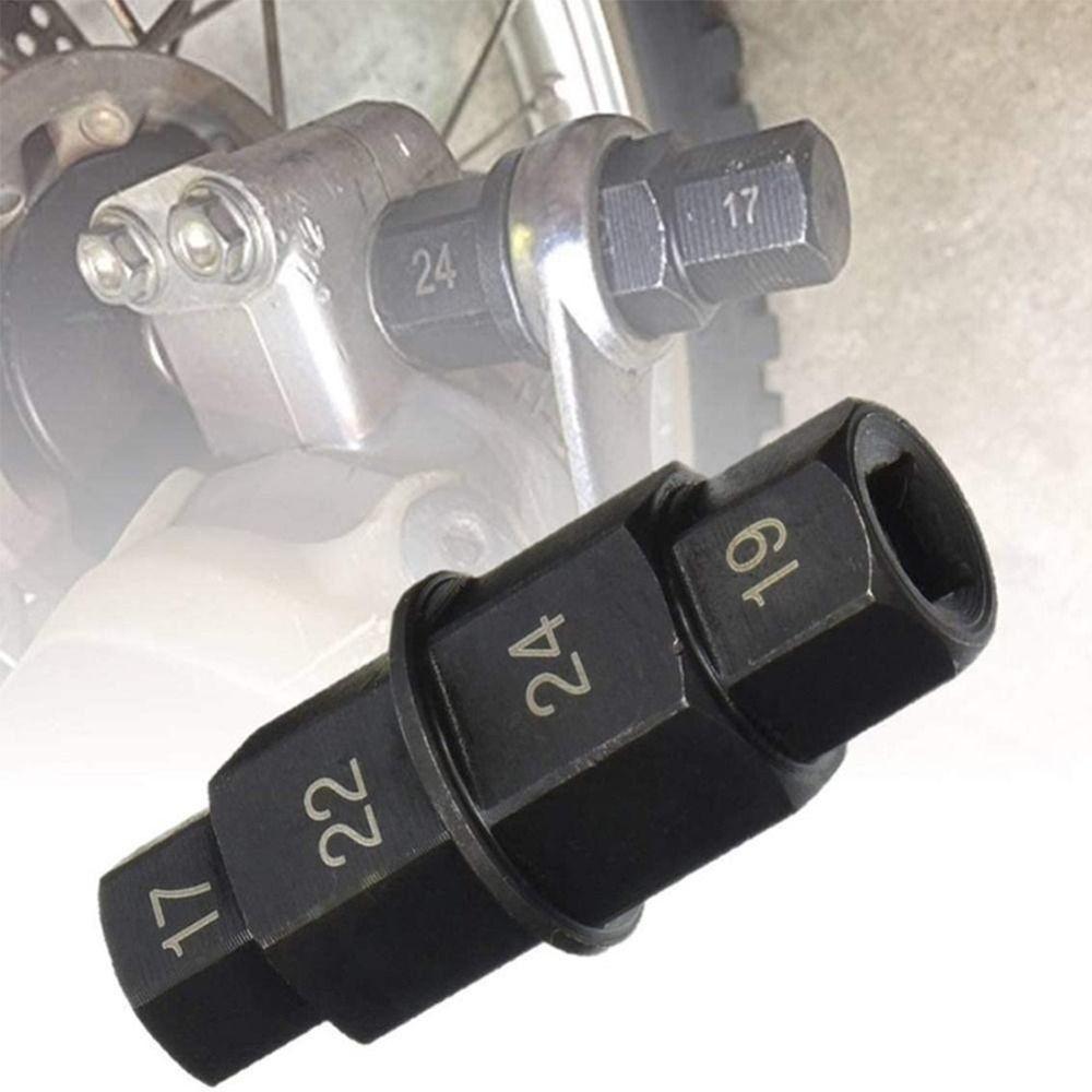 17 19 22 24mm Front Wheel Axle Removal Tool 4-In-1 Repair Wrench Durable Hex Key Socket